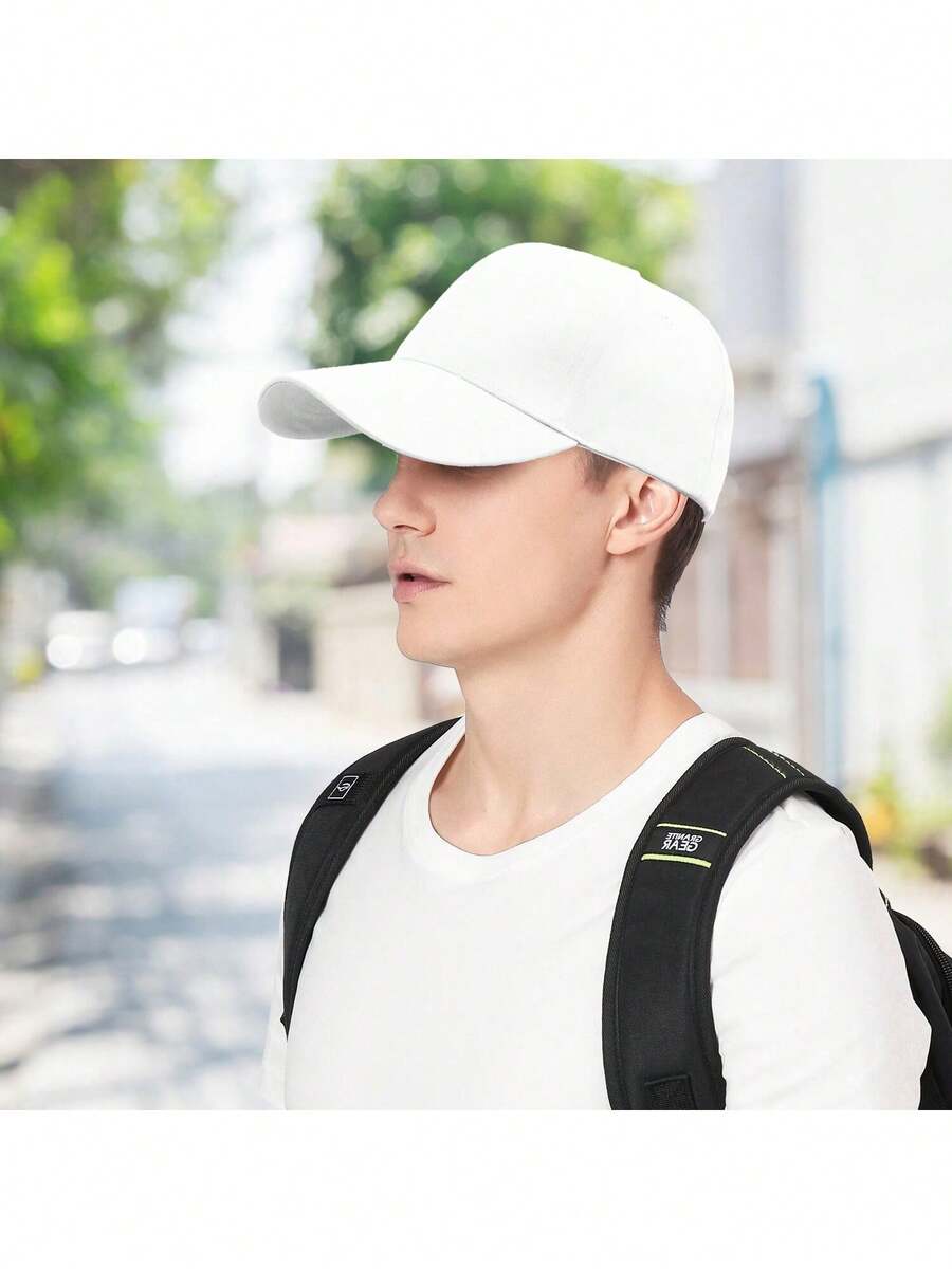 Outfly Baseball Cap - Breathable White Golf/Tennis Hat With Adjustable Buckle, Suitable As Personalized Gift For Anniversary, Mother's Day, Graduation, Teacher's Day, Back To School, Outdoor Sports Equipment, High-Quality Material - Multicolor - View 1