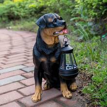 Tượng chó Rottweiler bằng nhựa có đèn LED năng lượng mặt trời, Đồ trang trí thủ công cho chó, Đèn chống gió ngoài trời Trang trí sân vườn cho hiên nhà, bãi cỏ, lối đi, Trang trí nghệ thuật sân vườn Đồ trang trí Giáng sinh Quà tặng Giáng sinh Trang trí Giáng sinh - màu đen - Xem 7