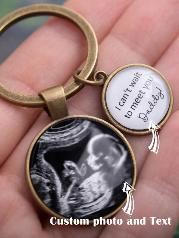 Regalo del primer Día del Padre, regalo para nuevo papá, regalo personalizado del Día del Padre para papá en espera, llavero de ecografía, regalo de embarazo para papá, llavero personalizado con foto de ecografía, llavero personalizado para papá, regalo de ecografía, regalo del Día de la Madre, llavero personalizado con ecografía del bebé, regalo personalizado de ecografía para papá