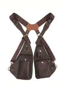 Unique Water-Resistant PU Fanny Pack, Unisex Design With Multiple Pockets, Suitable For Work, Shopping And More - Multicolor - View 10