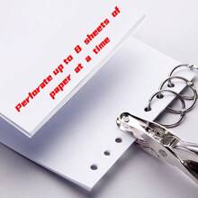 1pc Office Plastic Bag Metal Paper Hole Punch School Supplies,Back To School