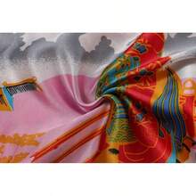 DandyChic Women's Long Floral Satin Robes Imitation Silk Sleepwear Bridal Dressing Gown For Bridesmaid Nightgownhalloween - 粉色 - 查看 5