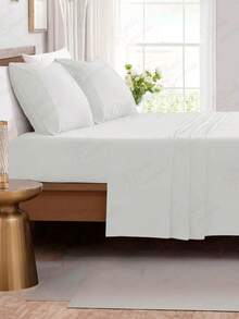 Premium Percal Flex Fitted Sheet - LC - White - View 3