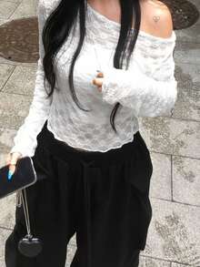 2025 Summer New Sexy Floral Print Thin Long Sleeve Women T-Shirt