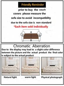 1pc All Season Sofa Cushion Cover, Warm Thickened Sofa Seat Protector, Modern Minimalist Anti-Slip Sofa Slipcover, Dust-Proof And Washable, Soft And Fade-Resistant, Pet-Friendly, Fits L-Shaped Sofa And 1/2/3/4 Seater Sofa