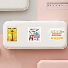 55 Stücke Barcelona Aufkleber, Reiseaufkleber, Länderaufkleber, Barcelona Geschenke, Barcelona Merchandise, Graffiti-Aufkleber, Massenaufkleber, wasserfeste Aufkleber für Skateboard, Gepäck, Laptops, Stoßstangen, Themenparty-Zubehör