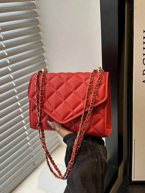 2025 Women Commuter Handbags Small Square Chain Shoulder Bags Cross-Body Bags, New Ladies Chic Tote Purse