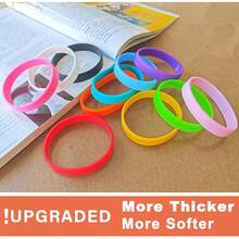 Rubber Bracelets Solid Color Silicone Wristbands Blank Stretch Silicone Wristbands Colorful Rubber Bracelets Women Men Gifts - Navy - 查看 2