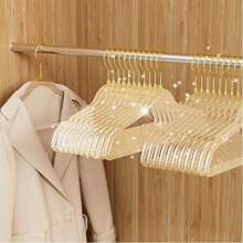 5pcs Transparent Acrylic Multi-Function Clothing Hangers, Home Use
