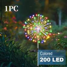 1PC Dandelion Gardening Landscape Outdoor Waterproof Fireworks Light Wedding Decoration Holiday Lawn Light 8 Lighting Modes Household Color, Warm White, White, 60/150/200/240LEDs Multiple Models Available