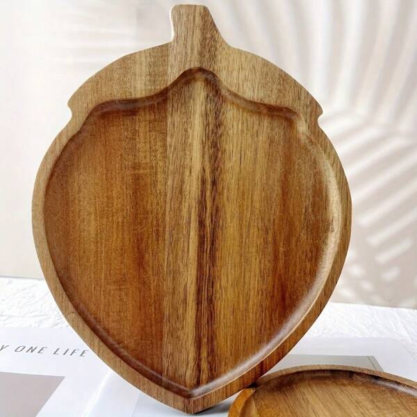 1pc Sandalwood Decorative Tray, Tray, Wooden Tray, Jewelry Tray, Bathroom Tray, Skincare Tray, Suitable For Bedroom, Kitchen, Bathroom, Living Room, Multipurpose Wooden Tray, Snack Tray, Cheese Tray, Serving Tray, Suitable For Gifts, Afternoon Tea