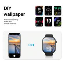 1pc 2.01" Large Screen Upgraded Unisex Smart Watch With Wireless Calling, Message Receiving, Pedometer, Calorie Counter, Alarm, Weather Forecast, Multiple Sports Modes, Customizable Dial, Multi-Functional Smart Watch Compatible With IOS And Android Smartphones