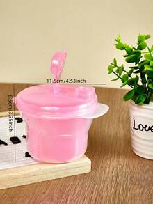 1pc Baby Portable Rotary Milk Powder Storage Box 3 Compartments, Formula Container, Milk Bottle Sealed Canister, Convenient For Outing - Multicolor - View 9