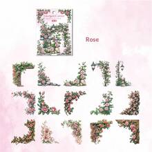 30 张/包花卉角贴，适用于装饰相框、剪贴簿、相册和日记边框，自粘式，学校用品，返校 - 彩色 - 查看 8