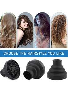 Difusor portátil para cabello rizado/ondulado/rizado - Accesorios de secador de pelo de calidad de salón, herramienta volumizadora sin daño por calor | Difusor rizado para rizos naturales, peinado ligero, para el hogar y viajes, difusor de peinado reutilizable, juego de peine difusor rizado para cabello ondulado (para secador de pelo de diámetro 4.4-4.6 cm, óptimo 4.5 cm), de vuelta a la escuela, artículos esenciales de viaje, accesorios para el cabello de mujer, cepillo para el cabello liso, accesorios de barbero, secador de pelo, cabello, barbero, herramientas para el cabello, productos para el cabello, accesorios para el cabello, cepillo para el borde, cepillo de peinado, accesorios de barbero, viaje, secador de pelo, cosas para el cabello, laca para el cabello, accesorios para el cabello, productos para el cabello rizado, equipo de peluquería, accesorios, tijeras para cortar el cabello, Navidad, barbería, accesorios de barbero, accesorios para el cabello, peluquería, secador de pel - Multicolor - Ver 2