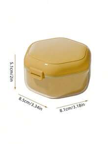 Estuche portátil 2 en 1 para almacenamiento de dentaduras postizas y aparatos de ortodoncia invisibles, recipiente de limpieza multifuncional para retenedores, caja hermética de 3 capas con canasta para el cuidado oral profesional de retenedores, alineadores y protección de dentaduras