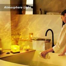 1pc LED Lamp With Touch Control USB Aurora Projector, Remote Control Wave Ceiling Projector, 16 Color Wave Night Light For Room Decor, Modern Style Plastic Material, Remote Control, Dimmable Lighting, USB Powered, Suitable For Bedroom, Living Room, Office, Kitchen, Bathroom, Desk Lamp, Bedroom Night Light