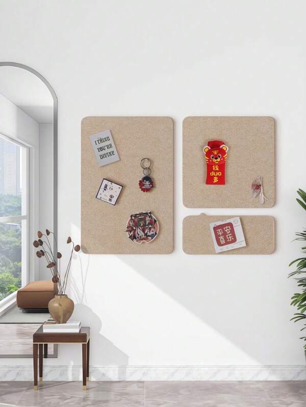1pc Felt Decor Board Suitable For Holiday Themes & Party Decoration, No-Drill Wall Decor Bulletin Board, Can Hold Nails For Entryway Key Holder, Reusable Photo Wall Memo Board For Home/Office/Classroom, Suitable For Room Decor/Office Memo/Background Wall/Storage Organization, Applicable For Halloween/Spring Festival/Christmas Decoration