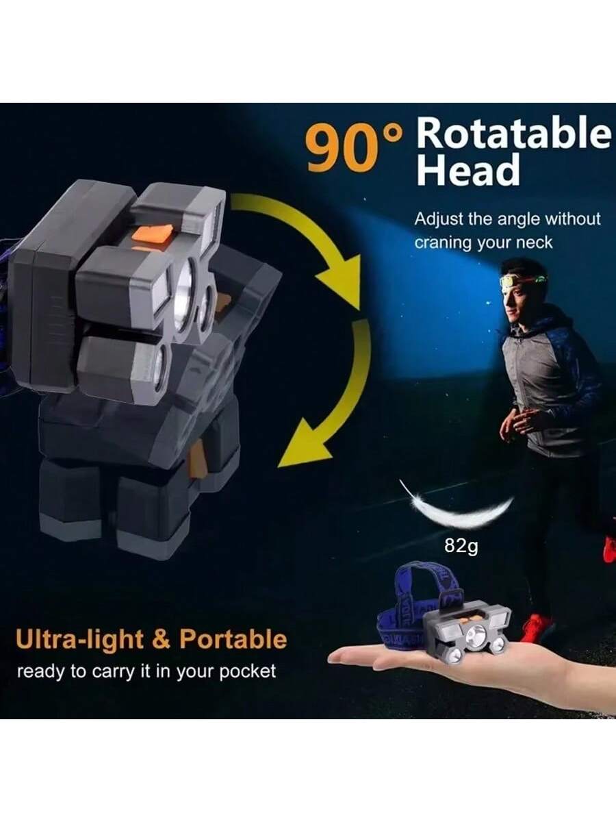ضوء رأس قابل للشحن ليد فائق السطوع – محمول ومقاوم...