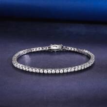 MDFUN 1 pièce Collier de tennis orné de rhinestones et de zirconium, à la mode et polyvalent, convenant pour le port quotidien des hommes et des femmes