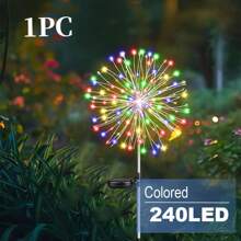 1PC Dandelion Gardening Landscape Outdoor Waterproof Fireworks Light Wedding Decoration Holiday Lawn Light 8 Lighting Modes Household Color, Warm White, White, 60/150/200/240LEDs Multiple Models Available