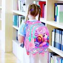 3pcs Set Penguin Pattern Rolling Backpack, Girls, Wheeled Children School Bag, UV Printed Rolling Backpack Set With Lunch Box - Trolley Backpack - View 9