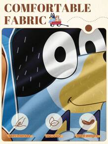 Bluey 2/3pcs Duvet Cover Set, Space Fantasy Pattern Bedding, Cozy And Breathable Bedding Set, Skin-Friendly And Comfortable, Cartoon Style Comforter Cover Set, Soft And Anti-Pilling, Cute Home Textile, 1 Comforter Cover And 1/2 Pillowcases, Quilt Core Not Included, Autumn Decor, Room Decor, Back To School, School Supplies