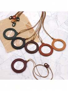 1pc Adjustable Random Color Optical Glass Magnifying Glass With Leather Case - 3X Magnification, No Electricity, Battery-Free, Suitable For Reading, Crafts, Hobbies, Stamp And Coin Inspection