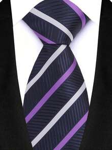 GOADAFOO Luksusowy 8CM męski krawat w kropki w kwiaty krawat dla mężczyzny pana młodego żakardowy tkany krawat na wesele biznesowe przyjęcie - Paski 4 - Zobacz 17