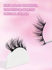 MAGEFY 10对半睫毛自然纤细猫眼睫毛4-17毫米3D立体蓬松假睫毛，加长尾翼