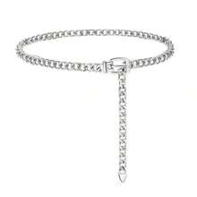 1pc Gold Metal Chain Belt, Fashion Women Waist Chain Jewelry Accessory For Parties - 銀色 - 查看 6