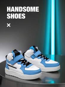 1 Paio di scarpe sportive alte per bambini, scarpe da skate nuove e migliorate, scarpe sportive casual, scarpe da corsa, versatili, alla moda e traspiranti, per ragazzi e ragazze
