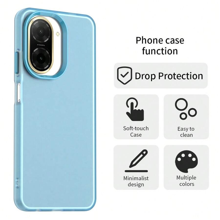 Skin-Feel Phone Case For OPPO, VIVO, Apple, Poco, Honor, Redmi 14C 14R 13C 13R, Redmi A5 A4 A3 A3X, Note 14 Pro+, Note 13 Pro+, Note 13R Pro And Galaxy S25 Ultra, S25+, S25 EDGE, Galaxy S24 Ultra, S24+, S24FE, Galaxy S23 Ultra, S23+, S23FE, Galaxy A56, A55, A36, A35, A26, A25, A16, A15, A06S, A06, A05S, A05, C55, F05, F14, F15, F55, M05 - Blue - View 1