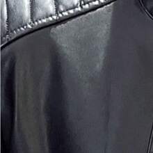 Retro Style Four Seasons Real Men's Sports And Fitness Fashion Motorcycle Style Leather Jacket, Suitable For Cycling, Running, Casual Sports, Exercise, Lightweight Windproof  Jacket - màu đen - Xem 4