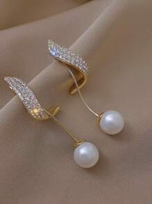 2 أزواج أقراط علقات كريستال وخرز طويلة التصميم، أنيقة ومناسبة للاستخدام اليومي للنساء