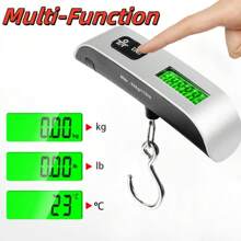 110lb/50kg Portable Scale Digital LCD Display Electronic Luggage Hanging Suitcase Travel Weighs Baggage Bag Weight Balance Tool