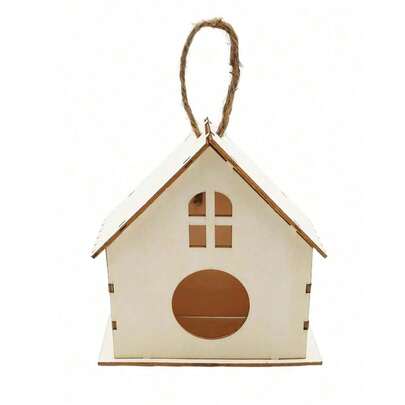 手工制作的木制 DIY 鸟舍组合套装，适合小鸟和鹦鹉户外玩耍、放松、四季使用