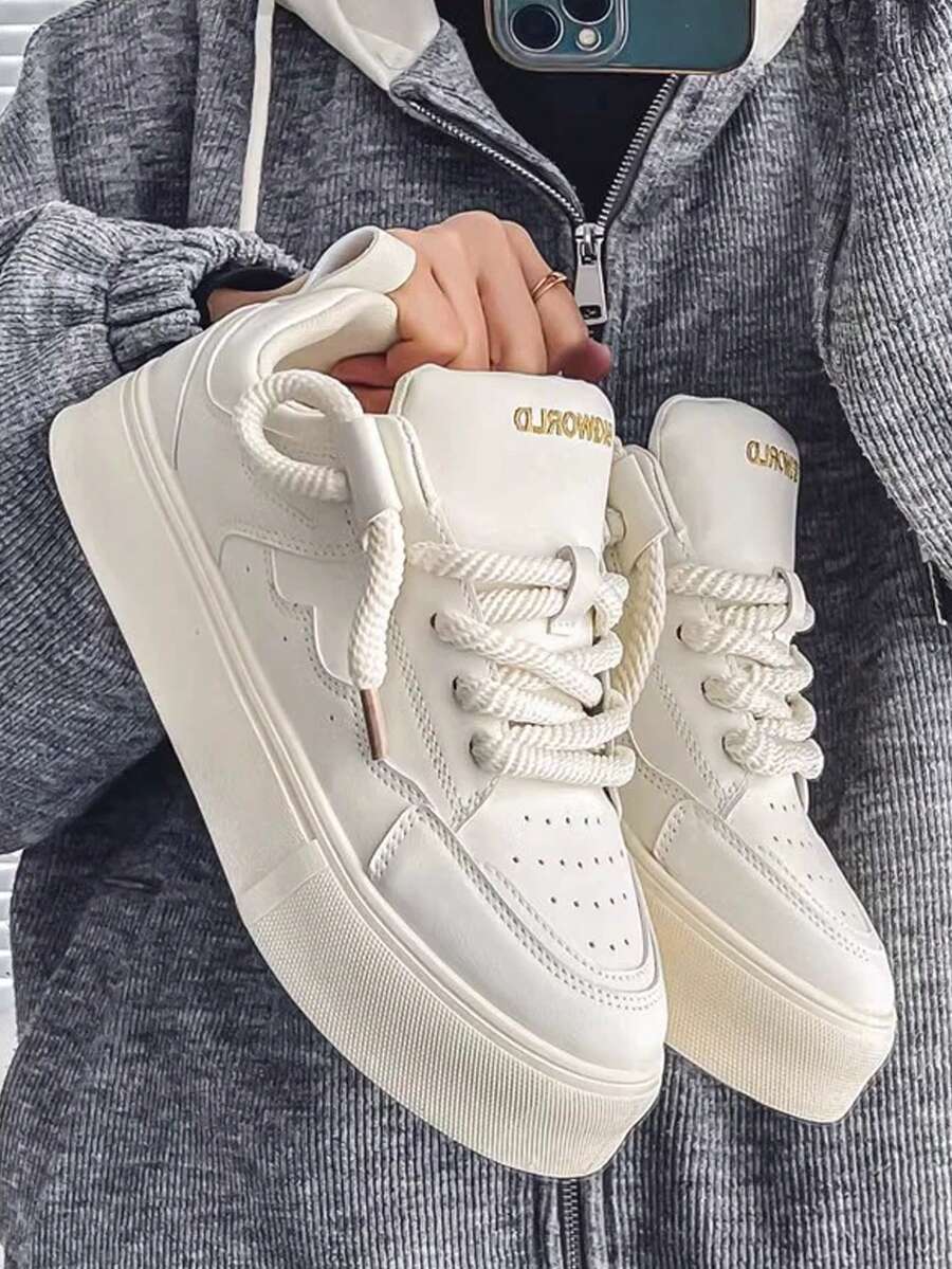 Women Wedge Sneakers - 白色 - 查看 1