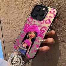 Estuche de teléfono creativo con muñecas  de moda y lindas, compatible con modelos de  16, 15, 14, 13, 12, 11 Pro Max, X, XR, XS Max, 8 y 7 Plus, diseñado para ser resistente a los golpes con una cubierta trasera opaca. - Color mezclado 1 - Ver 3