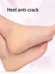 1/2 pares Juego de hidratación y alivio para manos y pies de silicona, hidratación intensiva, calcetines reutilizables de aloe vera, calcetines para spa nocturno, calcetines de gel antideslizante para talones, adecuados para mujeres y hombres con piel seca y pies ásperos, cuidado de los pies en casa, a usar con sus lociones y cremas favoritas