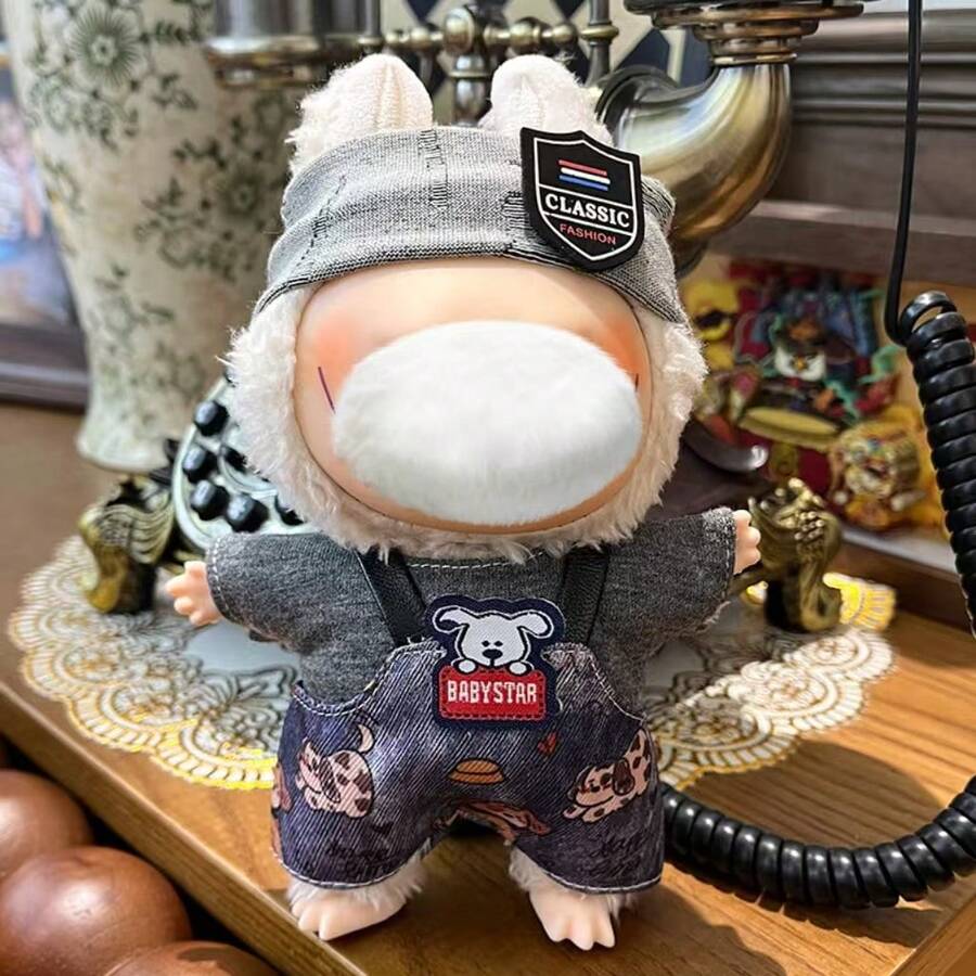 [Clothes Only] New Hot Selling 17CM LABUBU Universal Clothes For 1st, 2nd, 3rd Generation 17CM LABOBO Dolls & Plush Toys, Versatile Outfit Set For LABUBU (Doll Not Included) - Multicolor - View 1