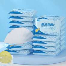 10pcs/Pack Halloween Cooling Wet Wipes, Lemon Refreshing Revitalizing Wet Tissues, Daily Cleaning Wet Wipes, Portable Travel Wet Wipes. Please Purchase Cautiously!