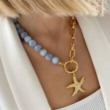 Collier de mode hip-hop de style bohème à chaîne épaisse, collier court multicouche pour femmes et jeunes filles. Pendentif de tortue et de coquillage de style bohème. Collier de perles créatives de coquillage pour les filles à la plage