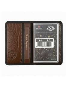 Porta Cartão Masculina Alto Padrão Mitty Elite; Porta Cartão Exclusivo; Mini Carteira Luxo - Marrom - Visão 4