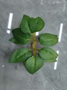 10/15/20/25/30/50/80/100 片人造玫瑰花装饰叶带茎，手工制作的假绿玫瑰叶用于插花，DIY 人造植物绿叶，婚礼花束中心装饰，节日派对玫瑰藤蔓花环装饰 - 綠色 - 查看 10