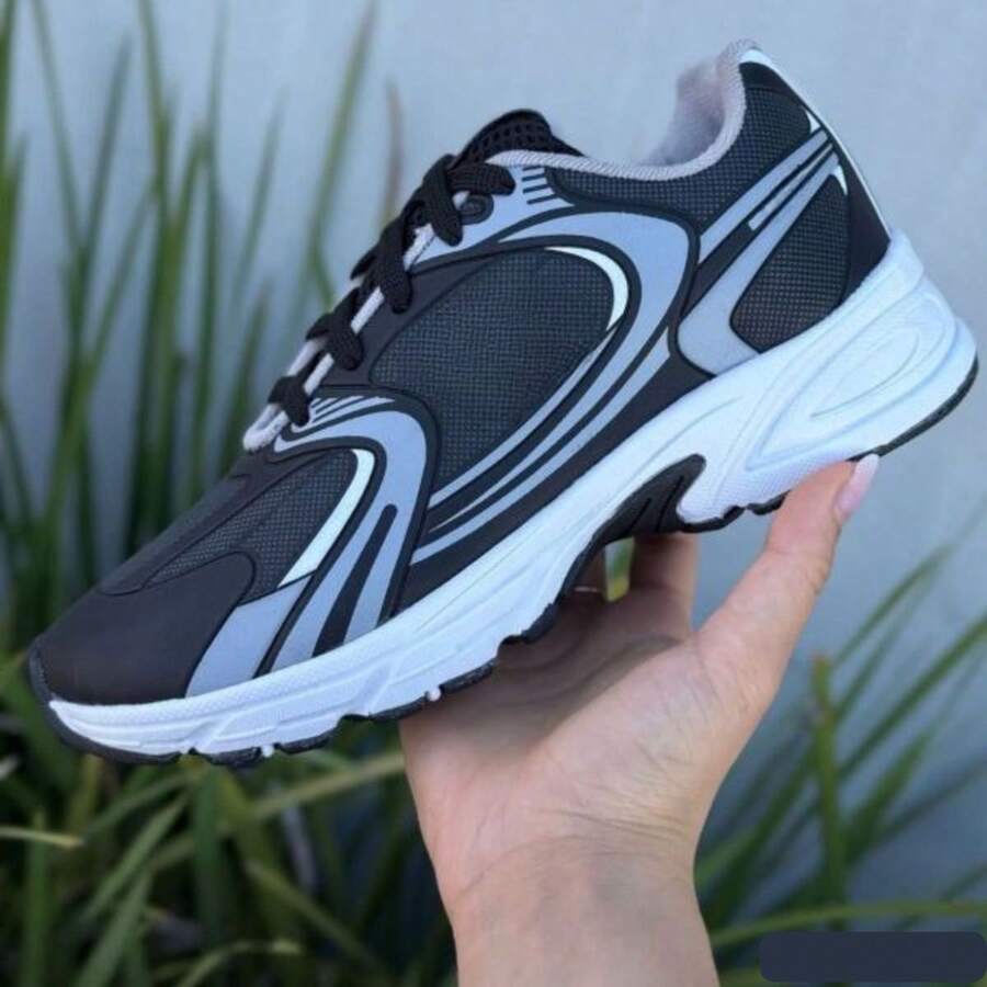 Men's And Women's Classic Sports Walking Shoes Immediate Shipping - 黑與白 - 查看 1