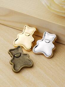 10 Stücke/Pack süße Mini Bär Metallknöpfe, matte Oberfläche, einfaches & modisches Design, geeignet für Mäntel, Pullover, Jacken, Kleider, Taschen, Geschenkboxen, Nähen, DIY Handwerke und Partyzubehör