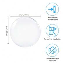 Quantity Selectable Transparent Door Bumper Protectors - Suitable For Doors, Cabinet Doors, Refrigerator Doors, Toilet Seats, Providing Impact Protection, Preventing Dents And Scratches, Ideal Choice To Reduce Noise And Protect Wall Near Doorway.