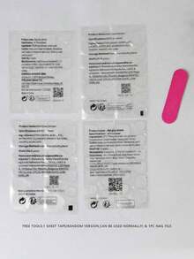 24Pcs Short Nails Press On Nails White Nails French Nails +One File +1 Adhesive Tape Nail Supplies Nails - 彩色 - 查看 4