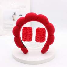 1/3 Pcs Spa Headband For Washing Face Wristband Set, Skincare Makeup Headbands For Women, Bubble Make Up Headbands Teen Girl Gifts